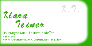 klara teiner business card